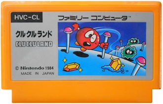 Clu Clu Land, Игра для Денди, Famicom Nintendo, made in Japan.