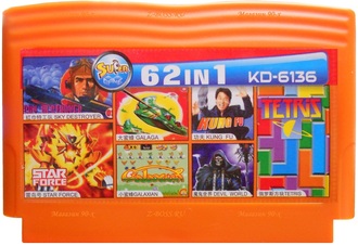 Сборник игр для Денди 62-in-1 (KD-6136)