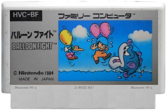 Baloon fight, Игра для Денди, Famicom Nintendo, made in Japan.